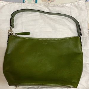 Kate Spade green leather purse 12”x 9” used once